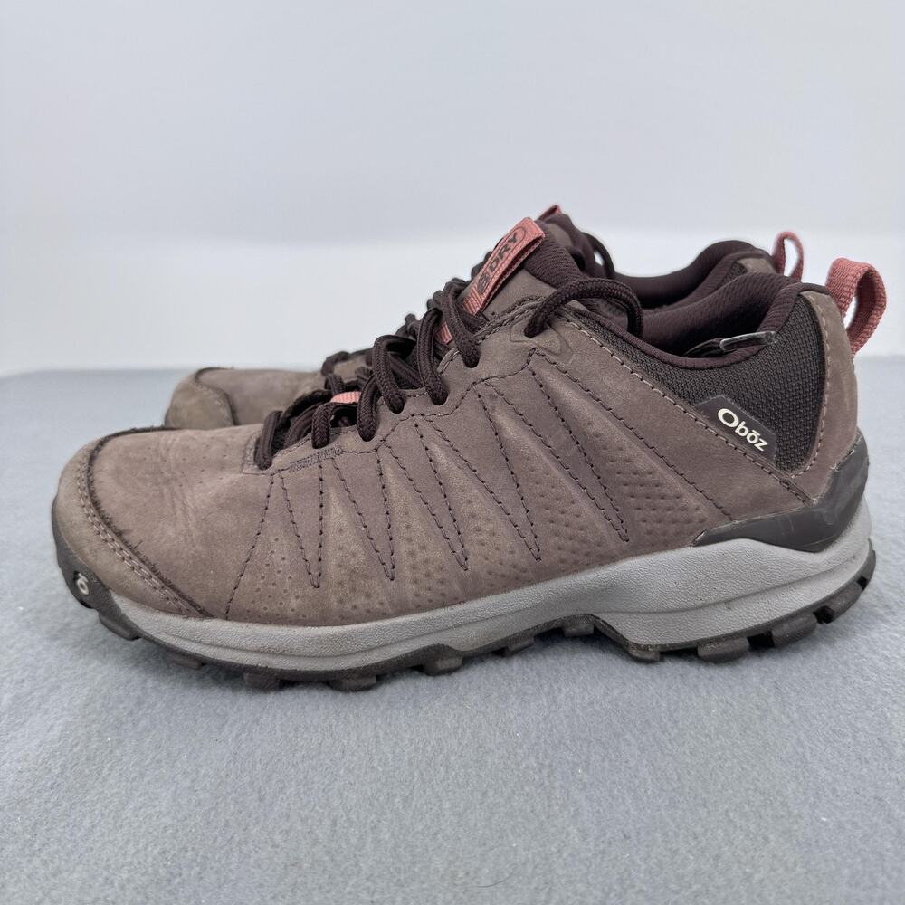 Oboz Shoes Womens Size 5.5 Brown Nubuck Waterproof Hiking Trail Comfort Sneakers
